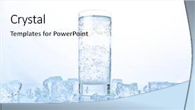  Presentation with glass of whiskey ice - PPT layouts consisting of life with glass of soda background and a sky blue colored foreground