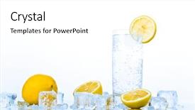  Presentation with detox green smoothies still life - Colorful PPT theme enhanced with life with glass of soda backdrop and a  colored foreground