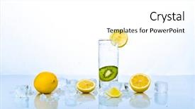  Presentation with soda - Audience pleasing presentation theme consisting of life with glass of soda backdrop and a  colored foreground