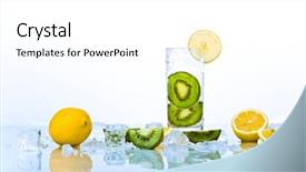  Presentation with lemons - PPT theme featuring life with glass of soda background and a  colored foreground