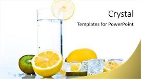  Presentation with detox green smoothies still life - Colorful slides enhanced with life with glass of soda backdrop and a  colored foreground