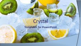  Presentation with detox green smoothies still life - Cool new presentation theme with life with glass of soda backdrop and a  colored foreground