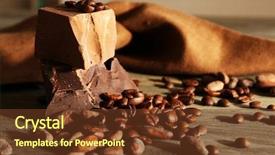  Presentation with coffee and sweet chocolate brownies - Amazing PPT theme having life with set of chocolate backdrop and a tawny brown colored foreground