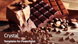  Presentation with coffee chocolate - Presentation design consisting of life with set of chocolate background and a tawny brown colored foreground
