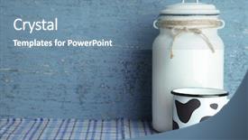  Presentation with cow milk - Presentation having life with tasty rustic milk background and a seafoam green colored foreground