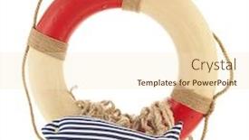  Presentation with fishing net - Beautiful slides featuring lifebouy and fishing net with fish backdrop and a cream colored foreground