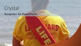  Presentation with lifeguard - Cool new presentation theme with lifeguard-lookout backdrop and a light blue colored foreground