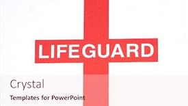  Presentation with lifeguard - Audience pleasing PPT theme consisting of lifeguard sign backdrop and a lemonade colored foreground