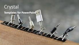  Presentation with diy - Slide set consisting of lifehack-diy-cord-and-cable background and a gray colored foreground