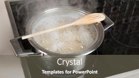  Presentation with spoon - Audience pleasing PPT theme consisting of lifehack-place-a-wooden-spoon backdrop and a gray colored foreground