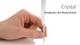  Presentation with kitchen - Slide set with lifehack-use-kitchen-knife background and a white colored foreground