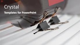  Presentation with binder - PPT layouts featuring lifehacks-binder-clips-will-keep background and a tawny brown colored foreground