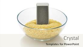  Presentation with rice - Colorful presentation theme enhanced with lifehacks-drying-smartphone-in-rice backdrop and a soft green colored foreground