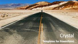  Presentation with death - Theme having lifeless landscape of the valley background and a coral colored foreground