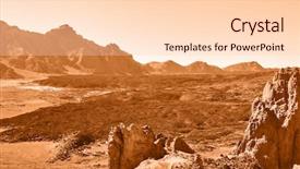  Presentation with mars - Slide deck having mars space - lifeless martian landscape in highland background and a lemonade colored foreground