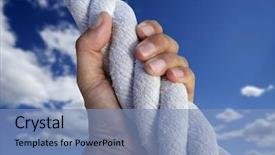  Presentation with grab hand - Beautiful theme featuring lifeline - man hand grab grip strong backdrop and a teal colored foreground