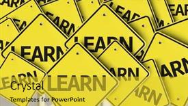  Presentation with lifelong learning - Beautiful PPT theme featuring lifelong learning - learn written on multiple road backdrop and a yellow colored foreground