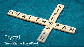  Presentation with health hope healing - Theme consisting of lifespan-and-healthspan-crossword-health background and a ocean colored foreground