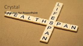  Presentation with letter - Slide deck enhanced with lifespan-and-healthspan-crossword background and a yellow colored foreground