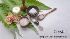  Presentation with spa concept - PPT layouts featuring lifestyle-and-healthy-concept-spa background and a light gray colored foreground