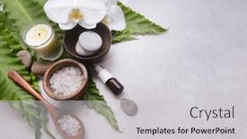  Presentation with spa concept - Slides with lifestyle-and-healthy-concept-spa background and a light gray colored foreground