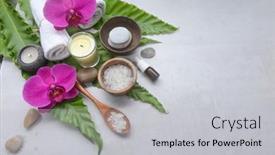  Presentation with spa concept - Slide deck enhanced with lifestyle-and-healthy-concept-spa background and a light gray colored foreground
