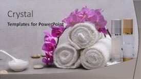  Presentation with spa concept - PPT layouts consisting of lifestyle-and-healthy-concept-spa background and a  colored foreground