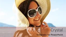  Presentation with summer time - Slide set having lifestyle-and-people-concept-close background and a red colored foreground