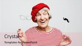  Presentation with lifestyle - Beautiful presentation theme featuring lifestyle and people concept funny backdrop and a coral colored foreground