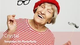  Presentation with lifestyle - Colorful slide set enhanced with lifestyle-and-people-concept-funny backdrop and a coral colored foreground