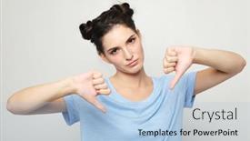  Presentation with body language - Slides having lifestyle-body-language-emotion background and a light blue colored foreground