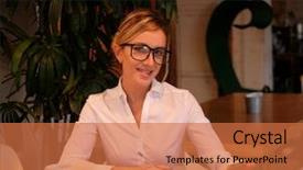  Presentation with lifestyle - Beautiful PPT theme featuring lifestyle business and people concept backdrop and a coral colored foreground