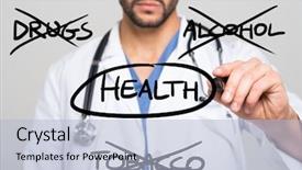  Presentation with drugs alcohol - Cool new PPT layouts with lifestyle concept no smoke alcohol backdrop and a light blue colored foreground