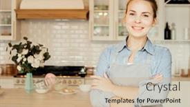  Presentation with cooking chef - Presentation design featuring lifestyle-cooking-and-freelance-concept background and a coral colored foreground