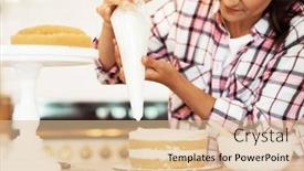  Presentation with blogger - Cool new PPT theme with lifestyle-cooking-and-freelance-concept backdrop and a lemonade colored foreground