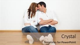  Presentation with new home - Beautiful presentation theme featuring lifestyle couple enjoying new real backdrop and a coral colored foreground