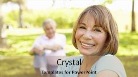  Presentation with active seniors senior couple - Amazing slide deck having lifestyle elderly - senior hispanic couple relaxing backdrop and a coral colored foreground