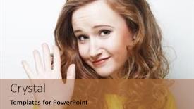  Presentation with body language - Presentation design consisting of lifestyle-emotion-and-body-language background and a red colored foreground