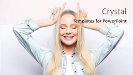  Presentation with body language - Slides having lifestyle-emotion-and-body-language background and a  colored foreground