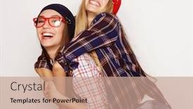  Presentation with emotion - Slide set with lifestyle-emotion-and-people-concept background and a coral colored foreground