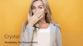  Presentation with emotion - Slide set having lifestyle-emotion-and-people-concept background and a yellow colored foreground