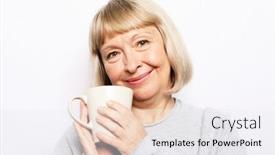  Presentation with beverage tea - Presentation consisting of lifestyle-emotion-and-people-concept background and a sky blue colored foreground