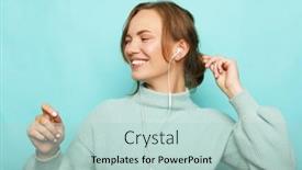  Presentation with emotion - Beautiful PPT layouts featuring lifestyle-emotion-and-people-concept backdrop and a mint green colored foreground