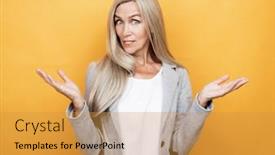  Presentation with hair color - Slide set with lifestyle-emotion-and-people-concept background and a gold colored foreground