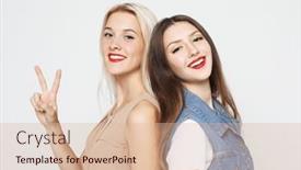  Presentation with friends show - Slides enhanced with lifestyle-emotion-and-people-concept background and a lemonade colored foreground