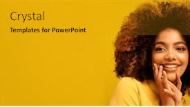  Presentation with emotion - PPT theme having lifestyle-emotion-and-people-concept background and a gold colored foreground