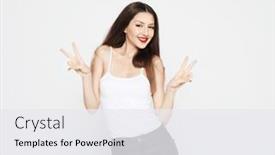  Presentation with show - PPT theme featuring lifestyle-emotion-and-young-people background and a white colored foreground