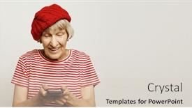  Presentation with family talking - Presentation theme featuring lifestyle-family-and-people-concept background and a lemonade colored foreground