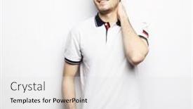  Presentation with casual young people - Presentation featuring lifestyle-fashion-and-people-concept background and a light gray colored foreground