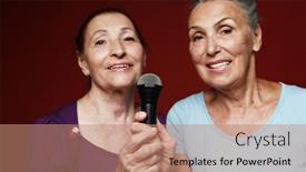  Presentation with old people - PPT theme enhanced with lifestyle-friendship-and-old-people background and a  colored foreground